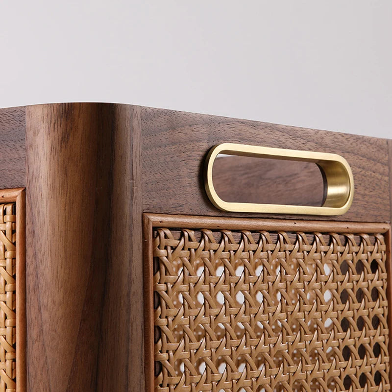 Storage Crate Handwoven Natural Wood Ventilated
