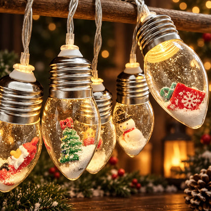 String Lights Snow Globe Acrylic LED Battery Operated