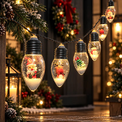 String Lights Snow Globe Acrylic LED Battery Operated