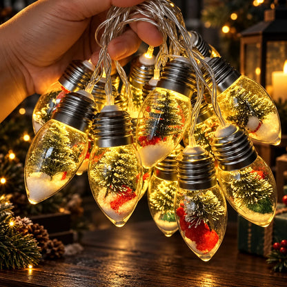 String Lights Snow Globe Acrylic LED Battery Operated