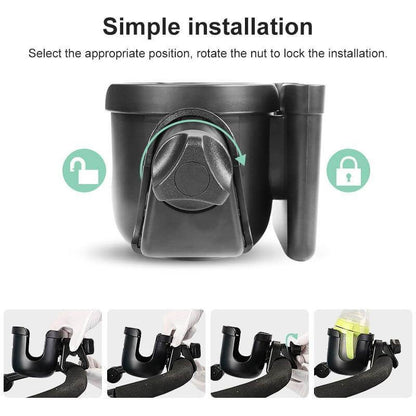 Stroller Cup & Phone Holder Dual Holder Universal Fit