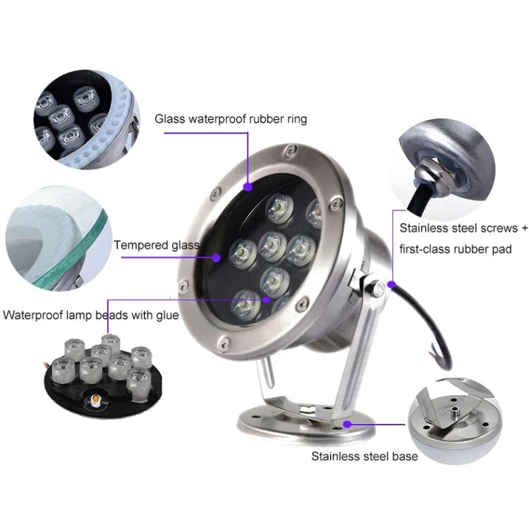 Submersible LED Light Stainless Steel IP68
