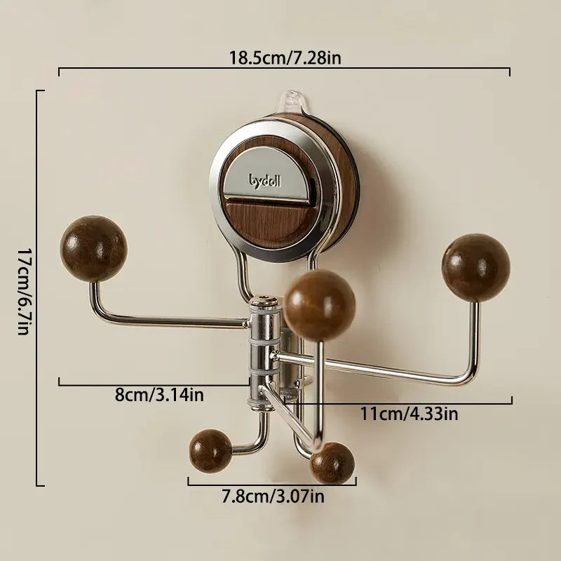 Suction Hook Drill-Free 180° Rotatable Supports 11 lb