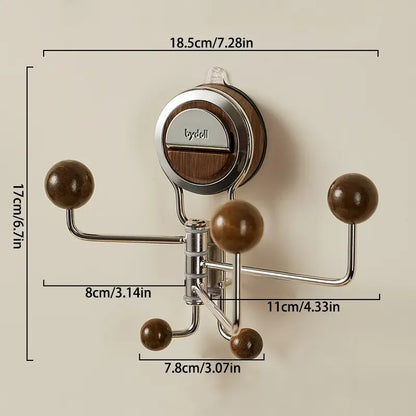Suction Hook Drill-Free 180° Rotatable Supports 11 lb