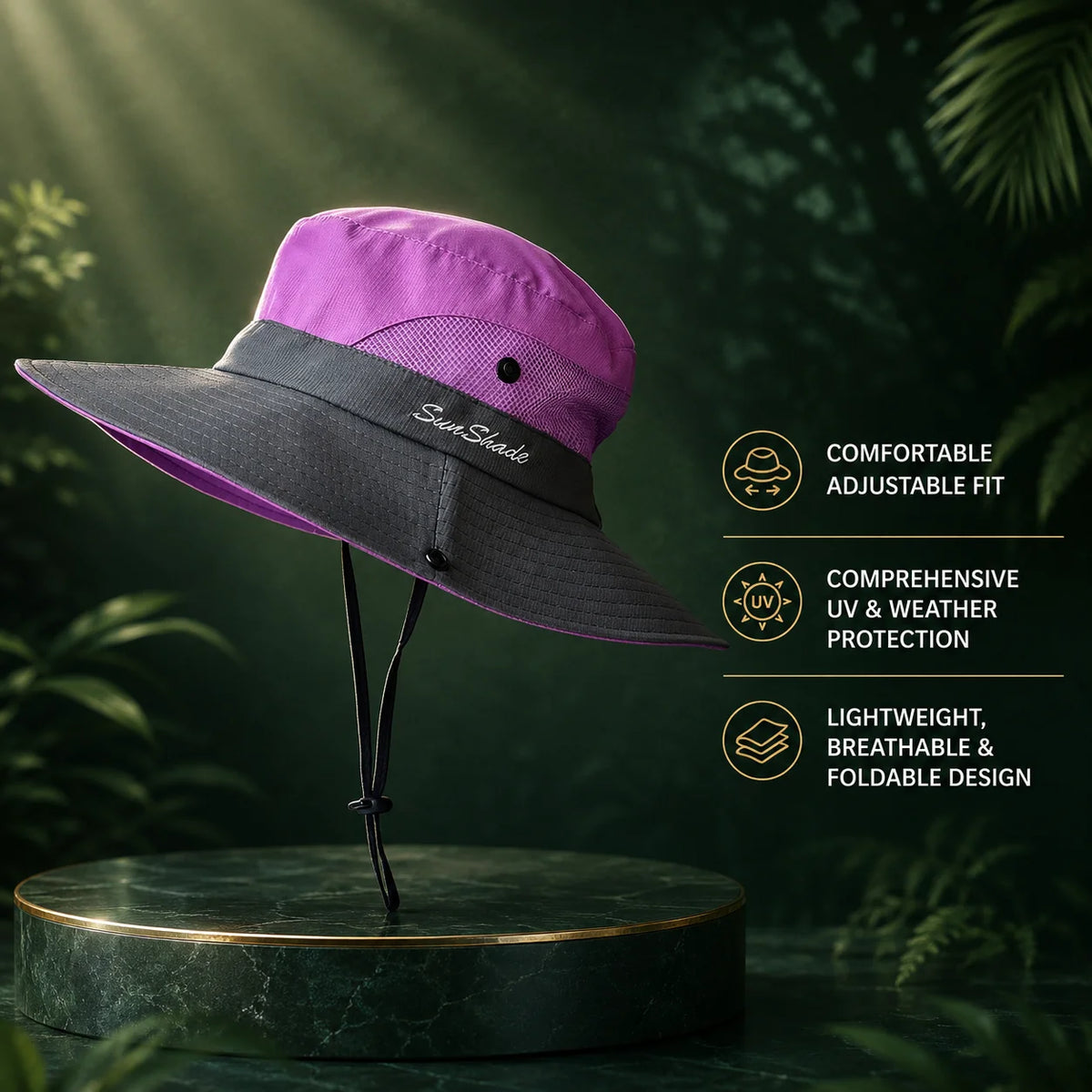 Sun Hat Wide-Brim Foldable UV Protection