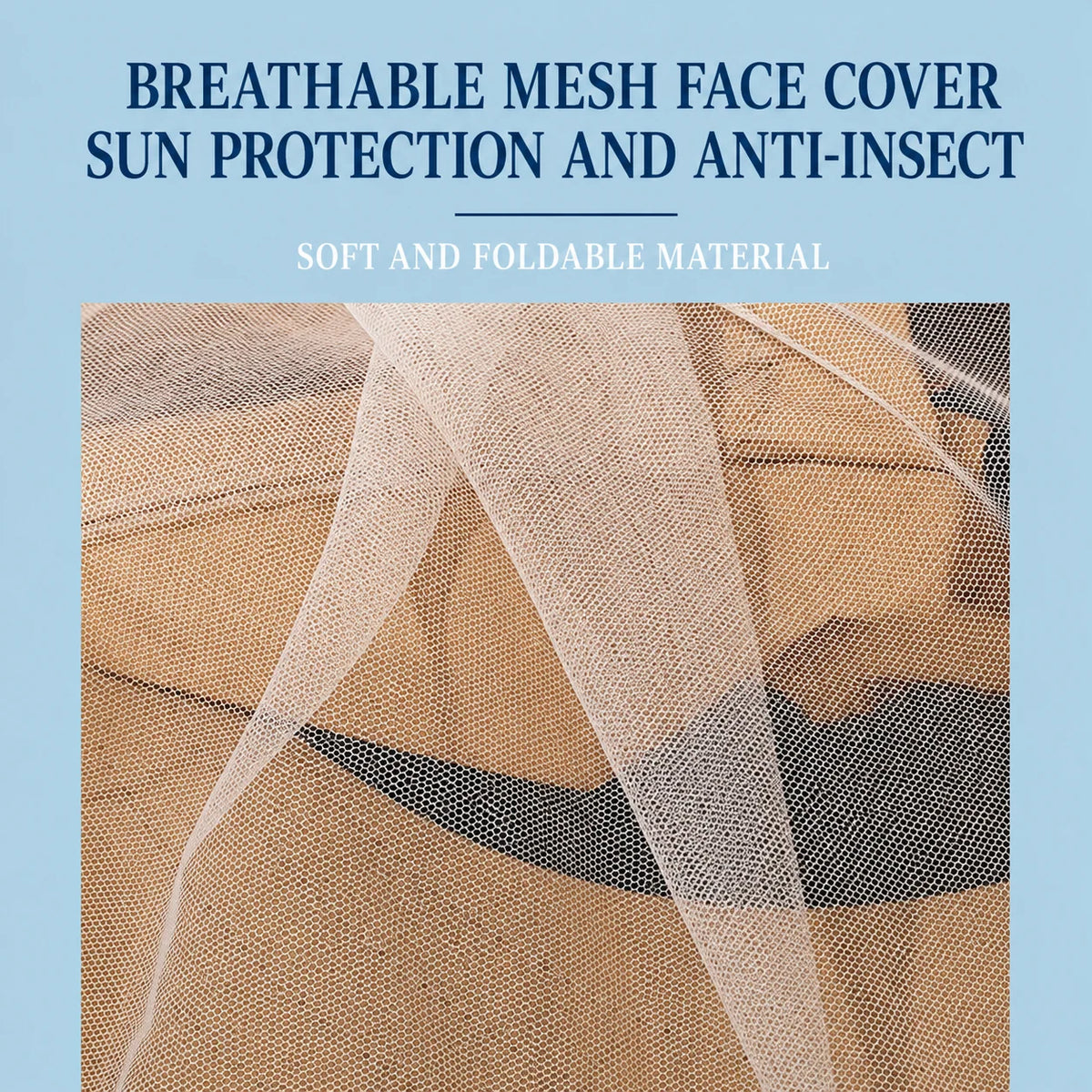 Sun Hat Wide Brim Mesh Face & Neck Cover