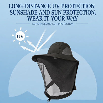 Sun Hat Wide Brim Mesh Face & Neck Cover