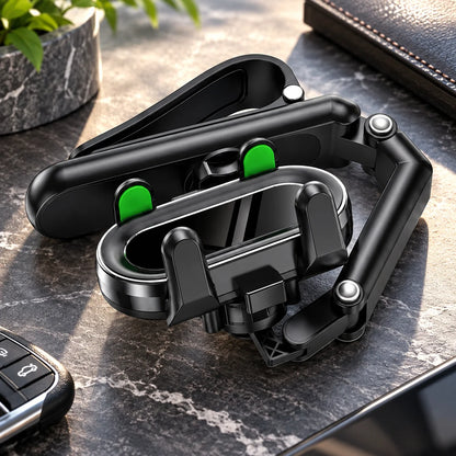 Sun Visor Phone Mount Adjustable Folding Silicone Grip