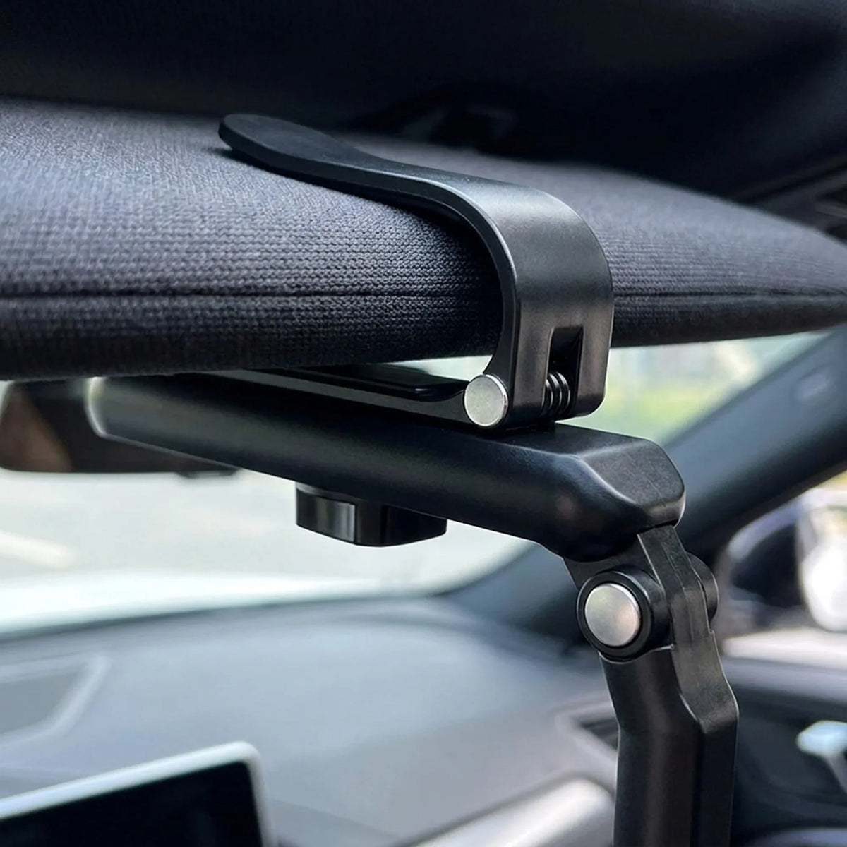Sun Visor Phone Mount Adjustable Folding Silicone Grip