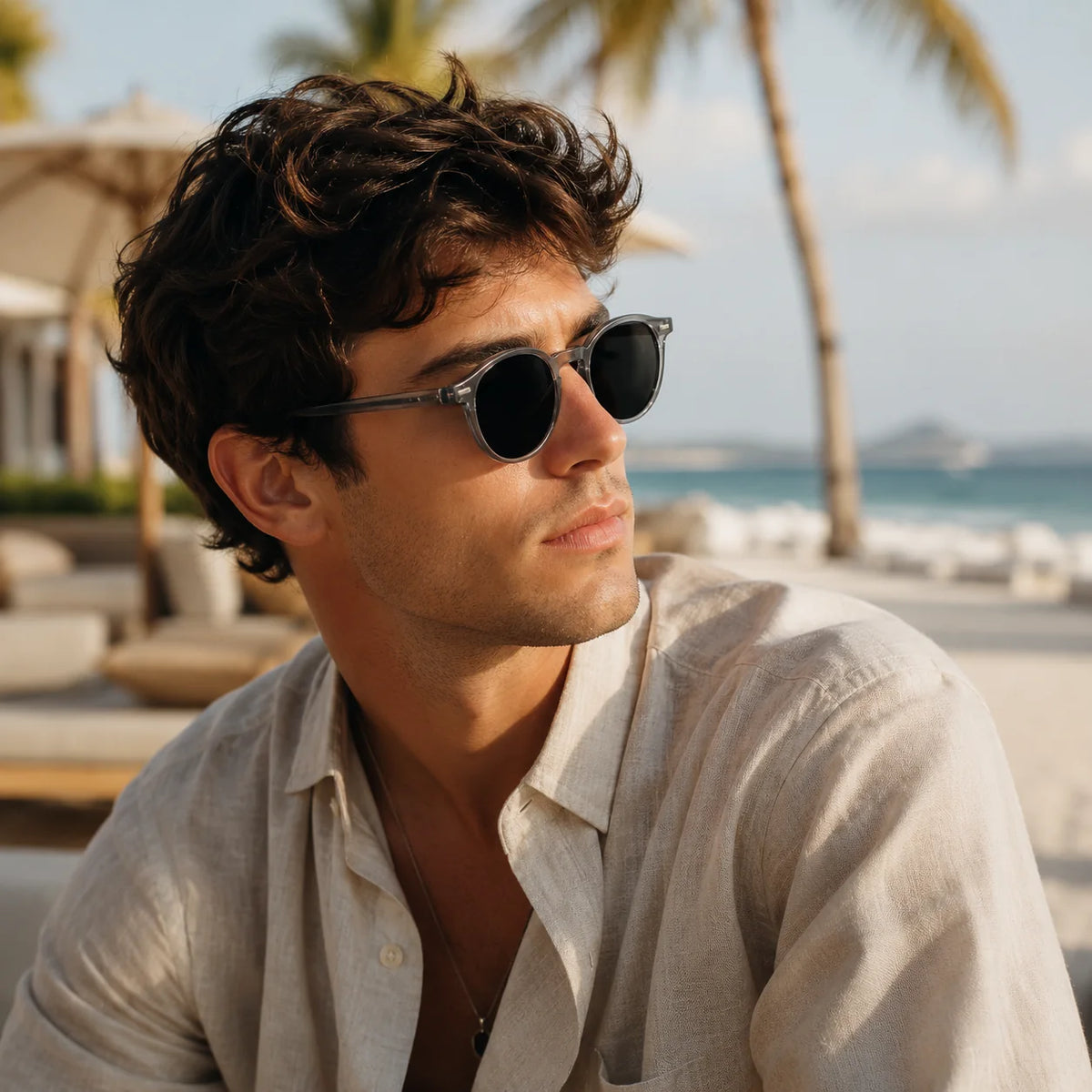 Sunglasses Round Tortoiseshell Lightweight Polycarbonate