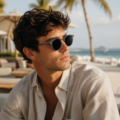 Sunglasses Round Tortoiseshell Lightweight Polycarbonate