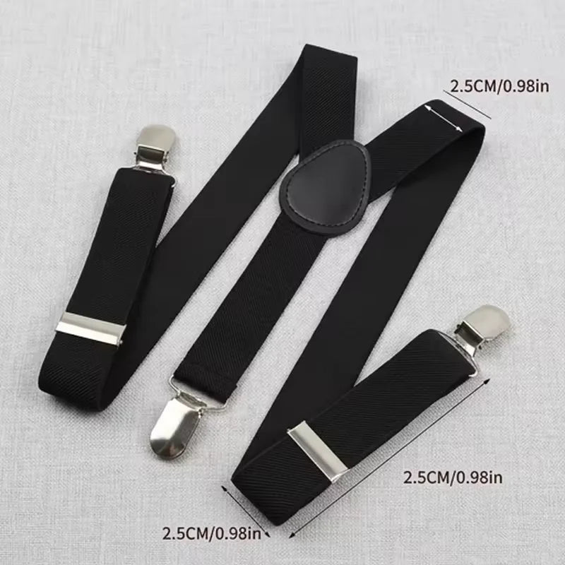 Suspenders Adjustable Y-Back Three-Clip Closure