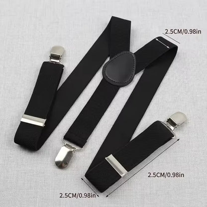 Suspenders Adjustable Y-Back Three-Clip Closure
