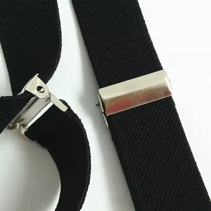 Suspenders Adjustable Y-Back Three-Clip Closure