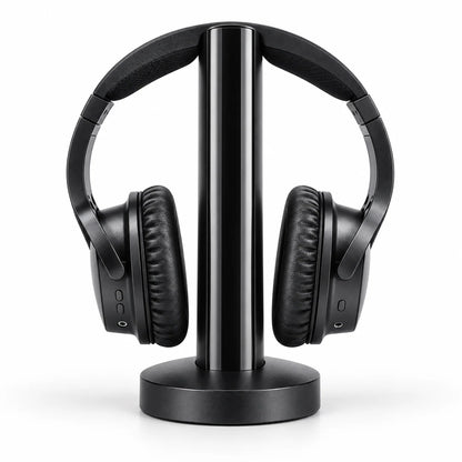 TV Headphones UHF Wireless 160 Ft Range 20-Hour Battery Life