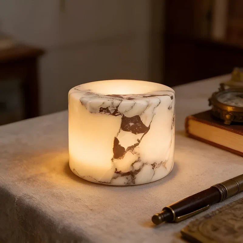 Table Lamp Cordless Rechargeable Marble Finish Touch Control