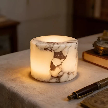 Table Lamp Cordless Rechargeable Marble Finish Touch Control