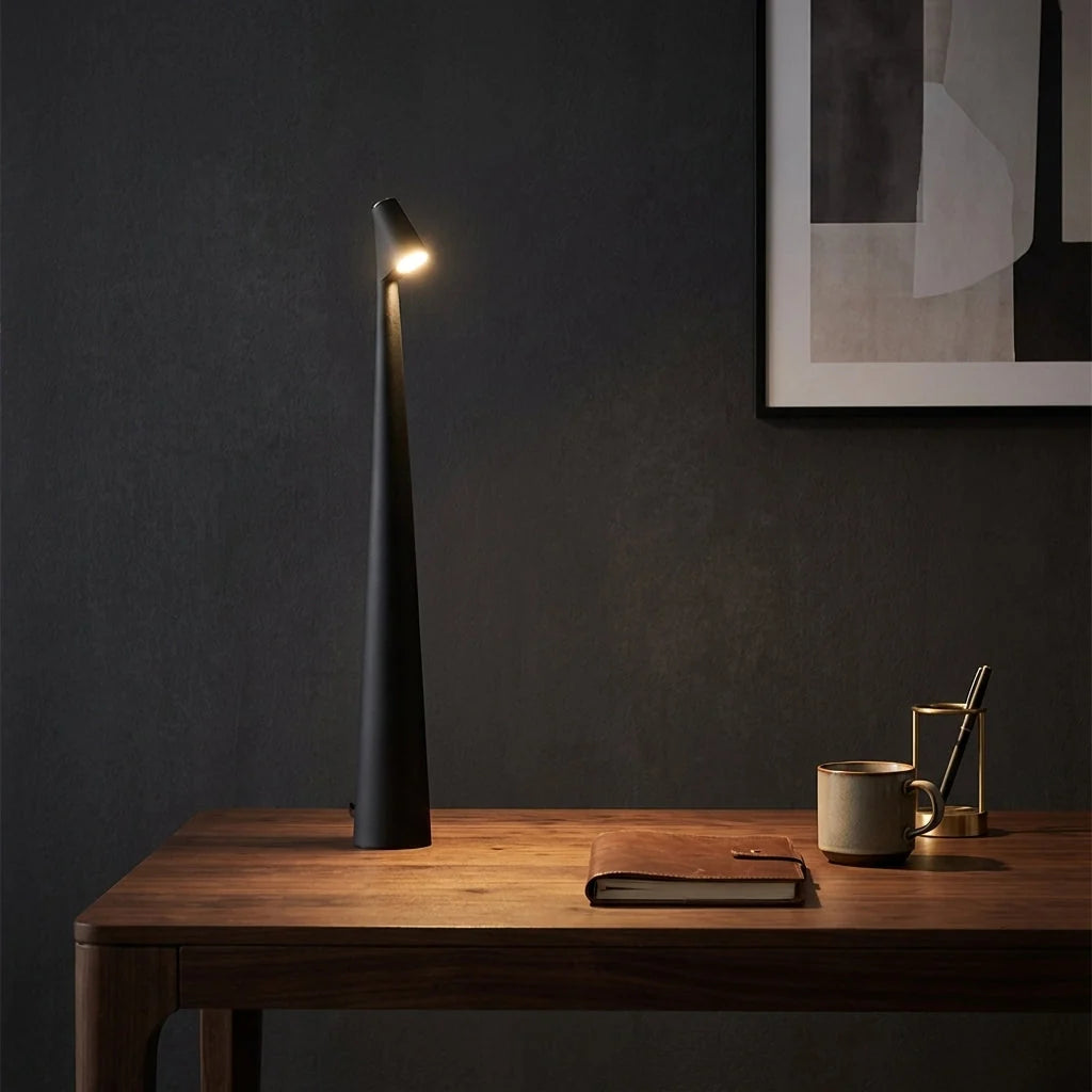 Table Lamp Cordless Rechargeable Touch Control Slim Aluminum