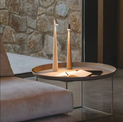 Table Lamp Cordless Rechargeable Touch Control Slim Aluminum