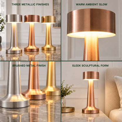 Table Lamp Cordless Touch Dimmable Rechargeable 15-Hour Battery