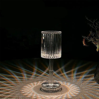 Table Lamp Crystal Effect Touch Dimmable Rechargeable