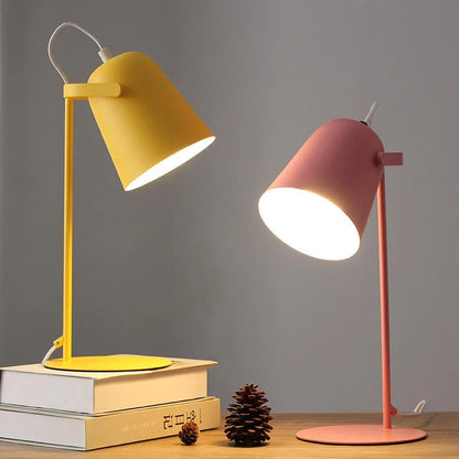 Table Lamp Directional Painted Iron Shade & Weighted Base