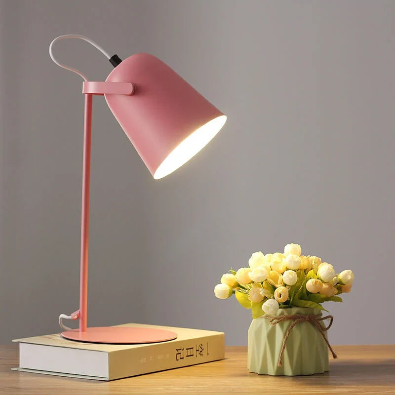 Table Lamp Directional Painted Iron Shade & Weighted Base