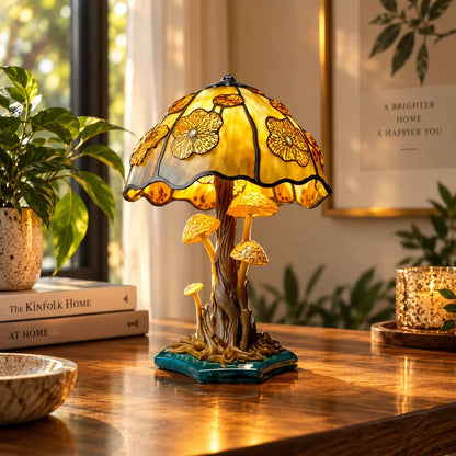 Table Lamp Hand-Detail Resin Soft Warm Ambient Glow