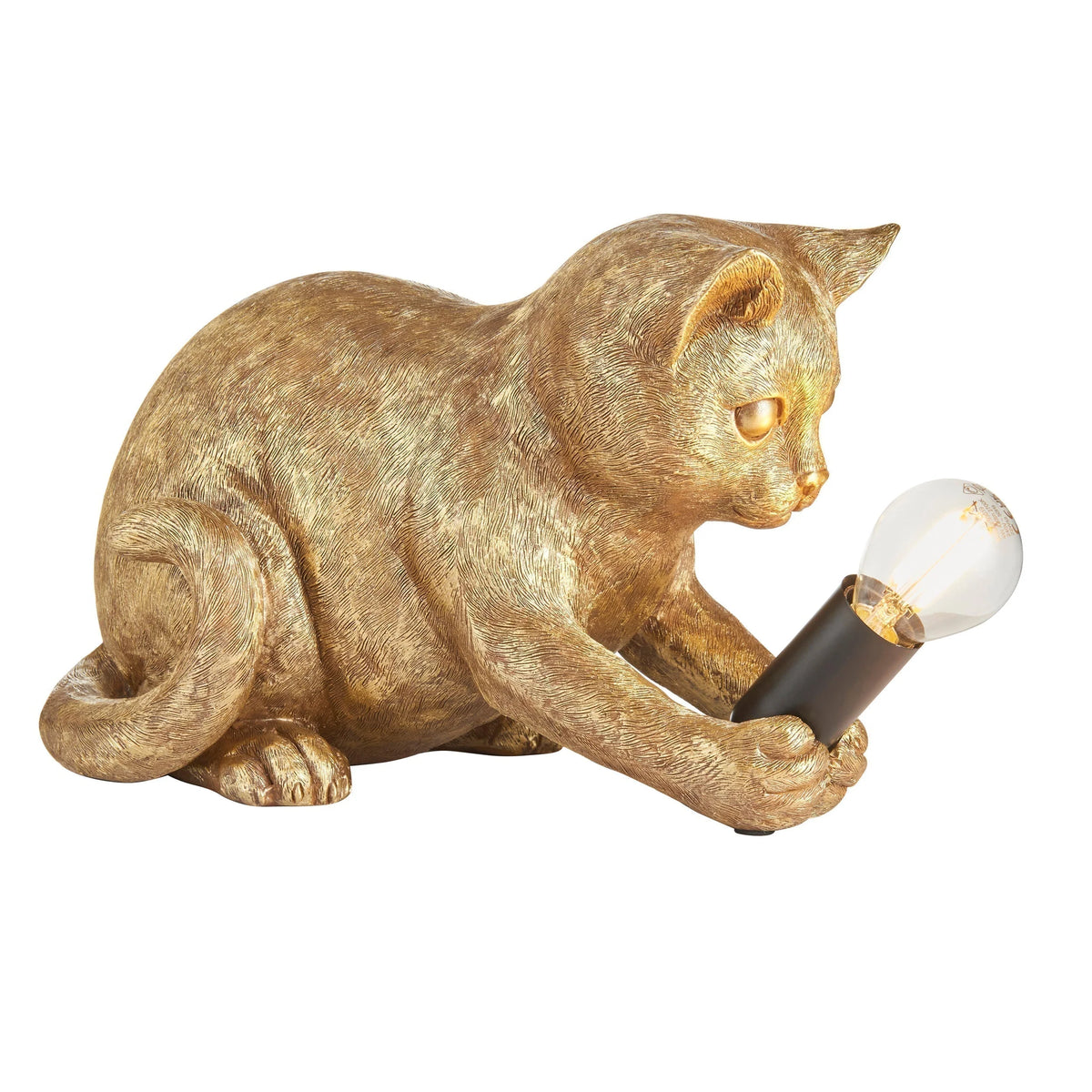 Table Lamp Kitten Design Resin Decorative Accent