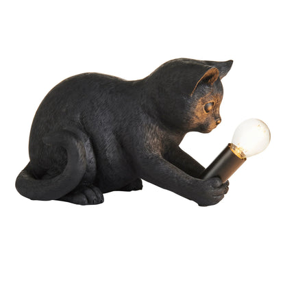 Table Lamp Kitten Design Resin Decorative Accent