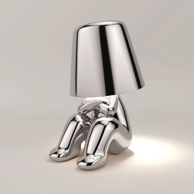 Table Lamp Sculptural Figurine USB Rechargeable Touch-Dimmable