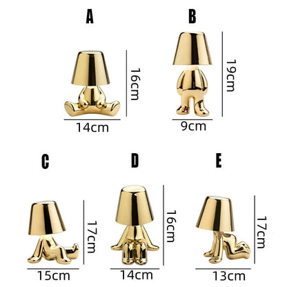 Table Lamp Sculptural Figurine USB Rechargeable Touch-Dimmable