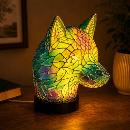 Table Lamp Stained Resin Animal Design Warm Ambient Glow