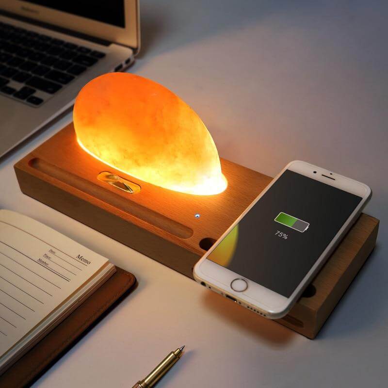Table Lamp Touch-Dimmable LED Qi Wireless Charging Phone Stand & Pen Holder