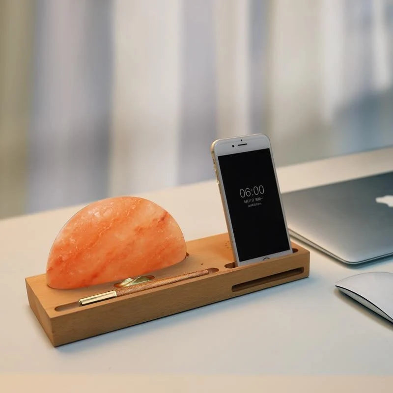 Table Lamp Touch-Dimmable LED Qi Wireless Charging Phone Stand & Pen Holder