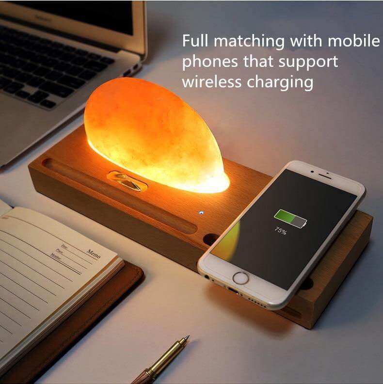 Table Lamp Touch-Dimmable LED Qi Wireless Charging Phone Stand & Pen Holder