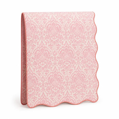 Table Runner Baroque Damask Wavy Hem Cotton-Polyester Blend