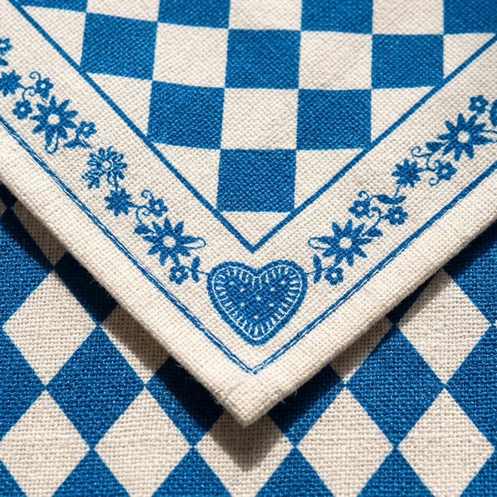 Table Runner Blue & White Bavarian Pattern Banquet Size