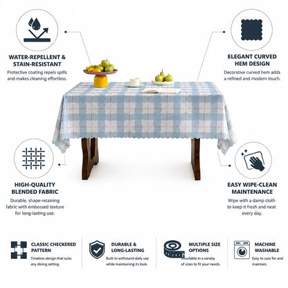 Tablecloth Checkered Water-Repellent & Wipeable