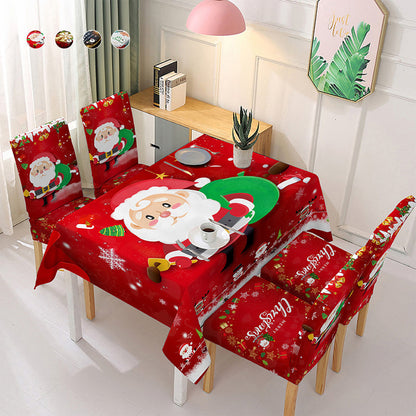 Tablecloth Christmas Print Durable & Easy-Care