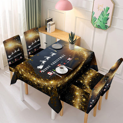 Tablecloth Christmas Print Durable & Easy-Care