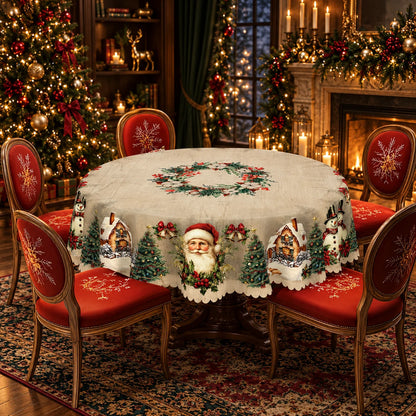 Tablecloth Festive Printed Polyester & Machine Washable