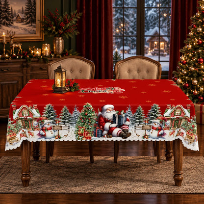 Tablecloth Festive Printed Polyester & Machine Washable