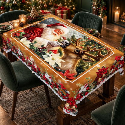 Tablecloth Festive Printed Polyester & Machine Washable