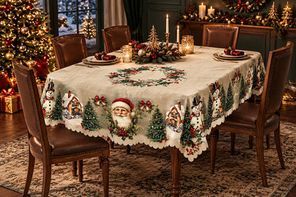 Tablecloth Festive Printed Polyester & Machine Washable