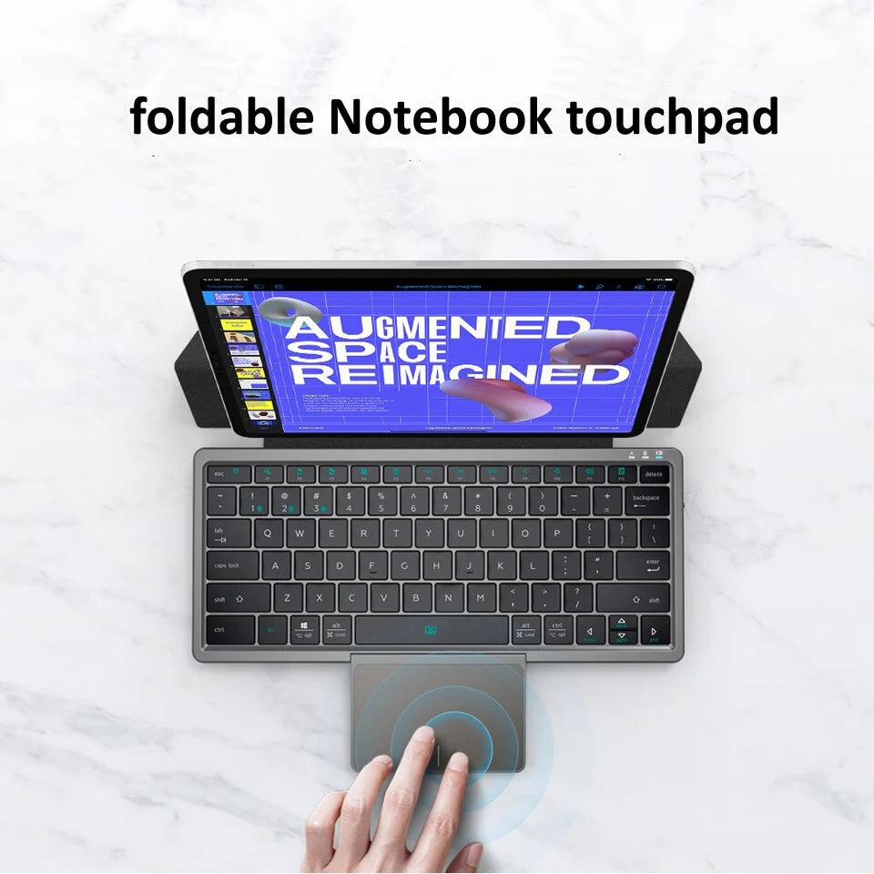Tablet Keyboard With Holder Bluetooth Integrated Touchpad