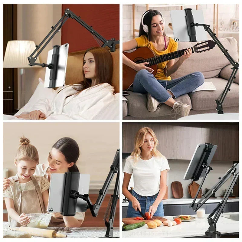 Tablet Stand 360° Rotating Adjustable Aluminum Arm