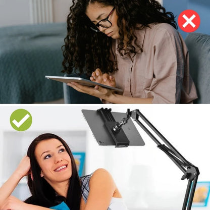 Tablet Stand 360° Rotating Adjustable Aluminum Arm