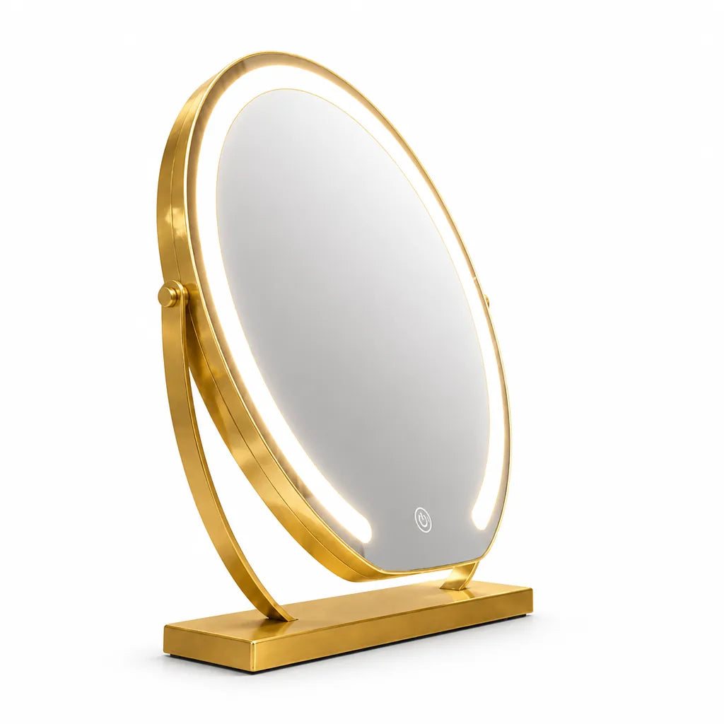 Tabletop Makeup Mirror 15x Magnification LED Touch Control
