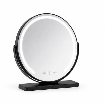 Tabletop Makeup Mirror 15x Magnification LED Touch Control